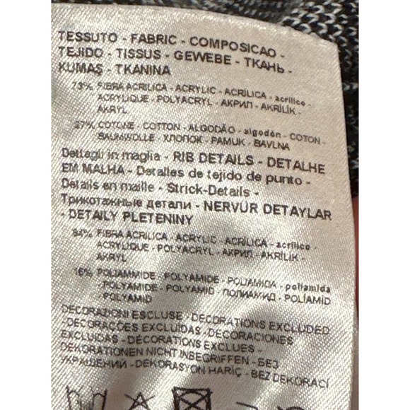 !! SOLD !! A|X Armani Exchange Logo Knit 1/4 Zip Sweater Men's L Black Cream - Picture 9 of 10